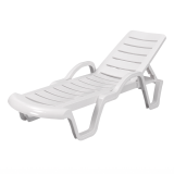 Bain de soleil en plastique COSTA ARM blanc