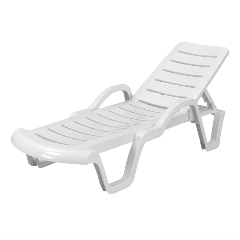 Bain de soleil en plastique COSTA ARM blanc
