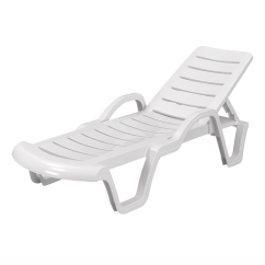 Bain de soleil en plastique COSTA ARM blanc