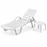 Bain de soleil en plastique COSTA ARM blanc
