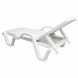 Bain de soleil en plastique COSTA ARM blanc