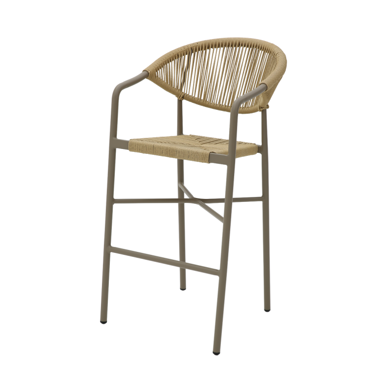 Chaise en technorattan CESARE BAR beige