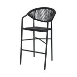 Chaise en technorattan CESARE BAR anthracite