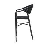 Chaise en technorattan CESARE BAR anthracite