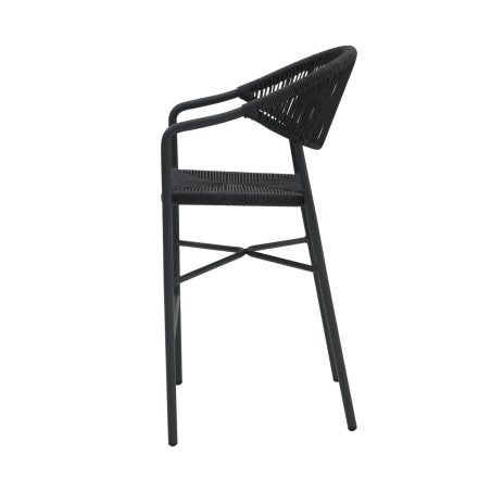 Chaise en technorattan CESARE BAR anthracite