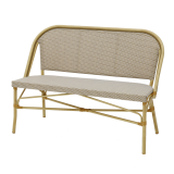 Banc en technorattan MATTEO BENCH marron-beige