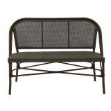 Banc en technorattan MATTEO BENCH anthracite foncé