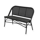 Banc en technorattan MATTEO BENCH noir-graphite