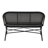 Banc en technorattan MATTEO BENCH noir-graphite