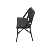 Banc en technorattan MATTEO BENCH noir-graphite