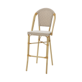 Chaise en technorattan MATTEO BAR marron-beige