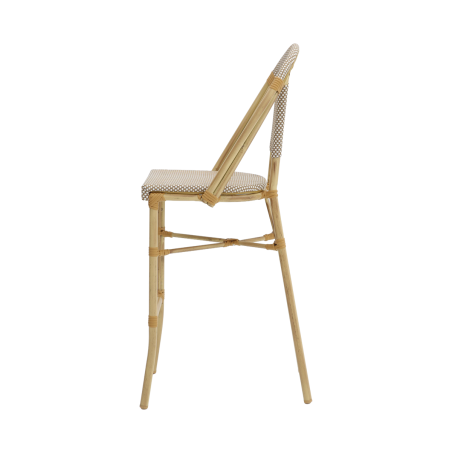 Chaise en technorattan MATTEO BAR marron-beige