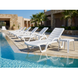 Bain de soleil en plastique COSTA ARM blanc