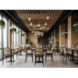 La chaise de restaurant en bois LOOMI 811 ARM Rattan noyer
