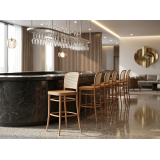 La chaise de restaurant en bois LOOMI 811 BAR Rattan naturel