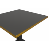 Table De Bistrot ALFA S 68x68 anthracite avec bord doré