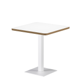 Table De Bistrot ALFA S 68x68 blanc avec bord Multiplex