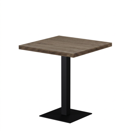 Table De Bistrot ALFA S 68x68 chêne sonoma tabac avec bord Dark Wood