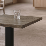 Table De Bistrot ALFA S 68x68 chêne sonoma tabac avec bord Dark Wood