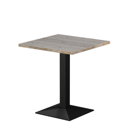 Table De Bistrot GIZA 68x68 chêne cortona avec bord Light Wood
