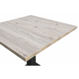 Table De Bistrot GIZA 68x68 chêne cortona avec bord Light Wood