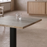 Table De Bistrot GIZA 68x68 chêne cortona avec bord Light Wood