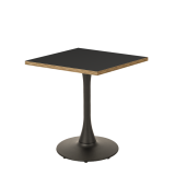 Table De Bistrot ARIOSO 68x68 anthracite avec bord Multiplex