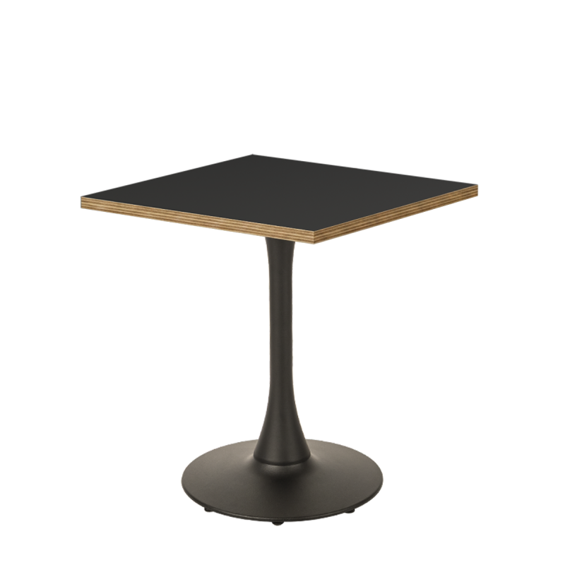 Table De Bistrot ARIOSO 68x68 anthracite avec bord Multiplex