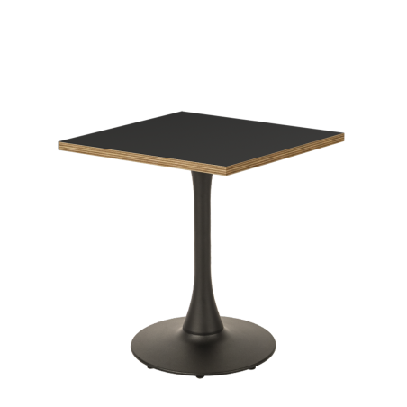 Table De Bistrot ARIOSO 68x68 anthracite avec bord Multiplex