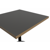 Table De Bistrot ARIOSO 68x68 anthracite avec bord Multiplex