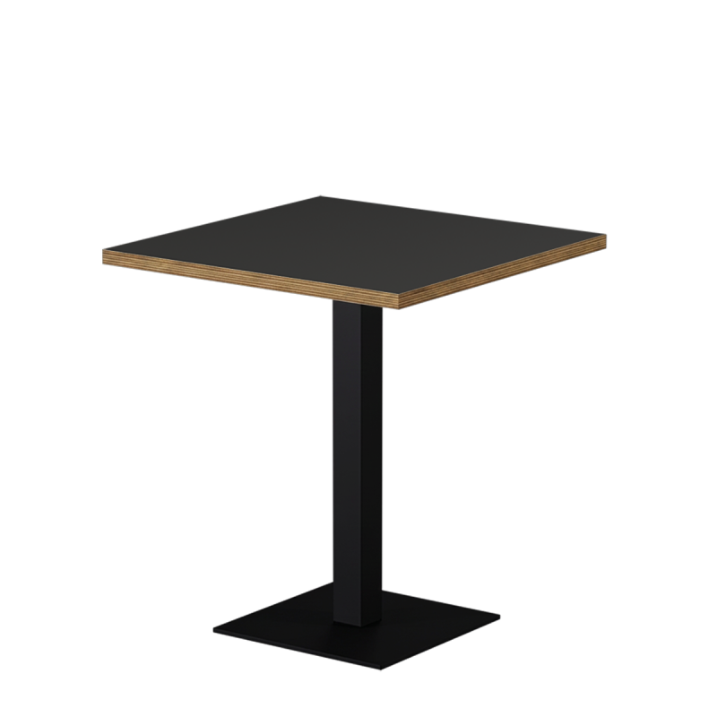 Table De Bistrot ALFA S 68x68 anthracite avec bord Multiplex