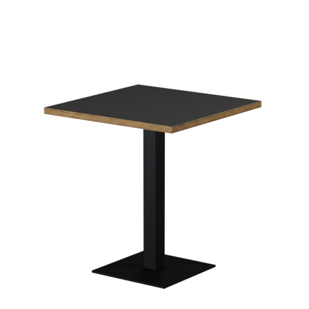 Table De Bistrot ALFA S 68x68 anthracite avec bord Multiplex