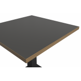 Table De Bistrot ALFA S 68x68 anthracite avec bord Multiplex