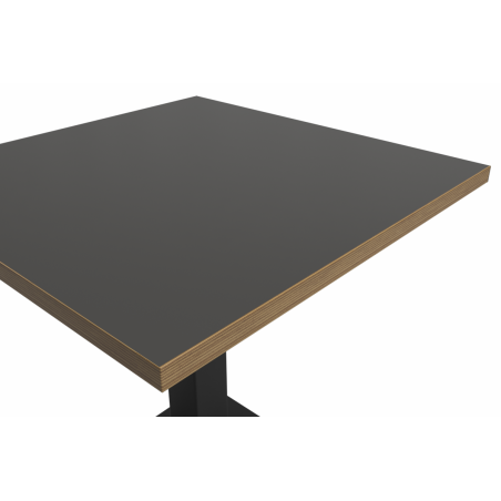 Table De Bistrot ALFA S 68x68 anthracite avec bord Multiplex