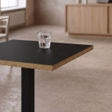 Table De Bistrot ALFA S 68x68 anthracite avec bord Multiplex