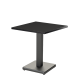 Table De Bistrot IMPERIO 68x68 anthracite avec bord noir mat