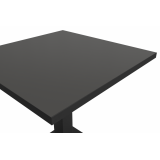 Table De Bistrot IMPERIO 68x68 anthracite avec bord noir mat