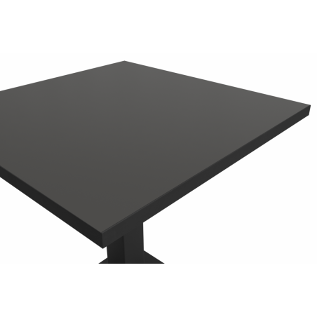 Table De Bistrot IMPERIO 68x68 anthracite avec bord noir mat