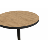 Table De Bistrot OMEGA R fi 68 chêne ancien avec bord noir mat