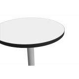 Table De Bistrot ALFA R fi 68 blanc avec bord noir mat