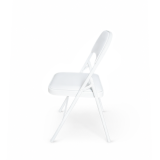 La chaise pliante POLY 4 blanc similicuir