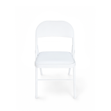 La chaise pliante POLY 4 blanc similicuir
