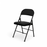 La chaise pliante POLY 4 noir similicuir