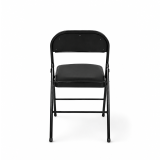 La chaise pliante POLY 4 noir similicuir