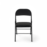 La chaise pliante POLY 4 noir similicuir