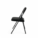 La chaise pliante POLY 4 noir similicuir