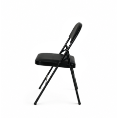 La chaise pliante POLY 4 noir similicuir