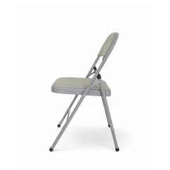 La chaise pliante POLY 4 gris similicuir