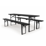 Set de brasserie WOODY SOLID 220x50 noir