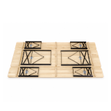 Set de brasserie WOODY SOLID 220x50 pin